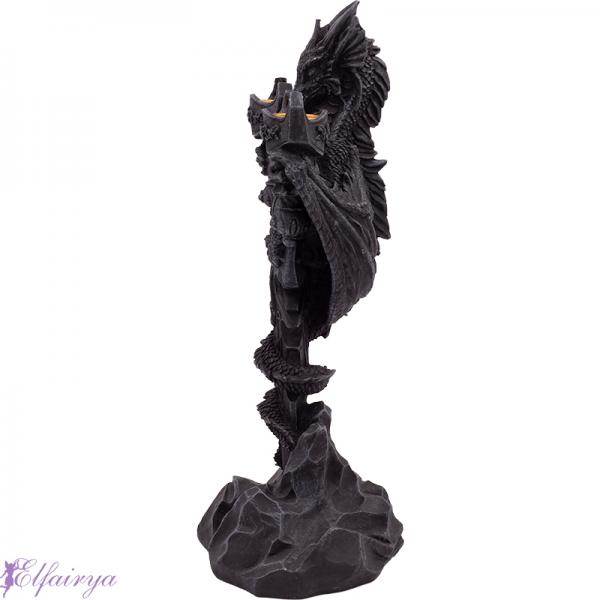 Kerzenhalter Drache auf Schwert
